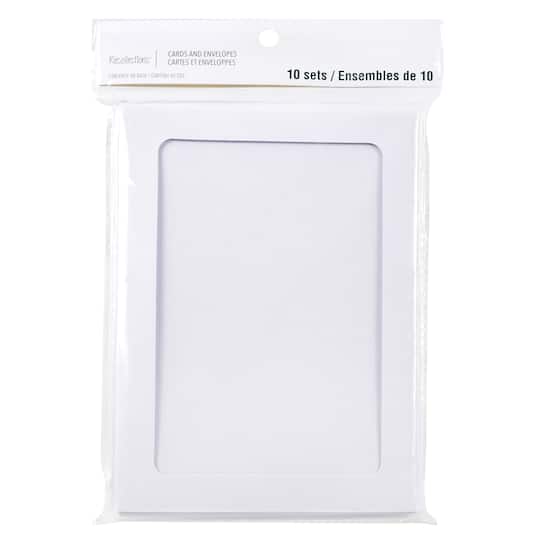 12 Packs: 10 ct. (120 total) 5" x 7" White Frame Cards & Envelopes by Recollections™